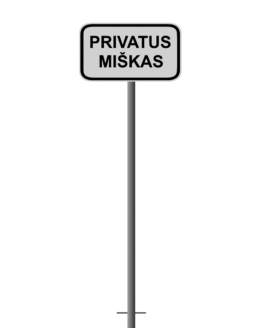 Įbetonuojamas Ženklas "Privatus Miškas"