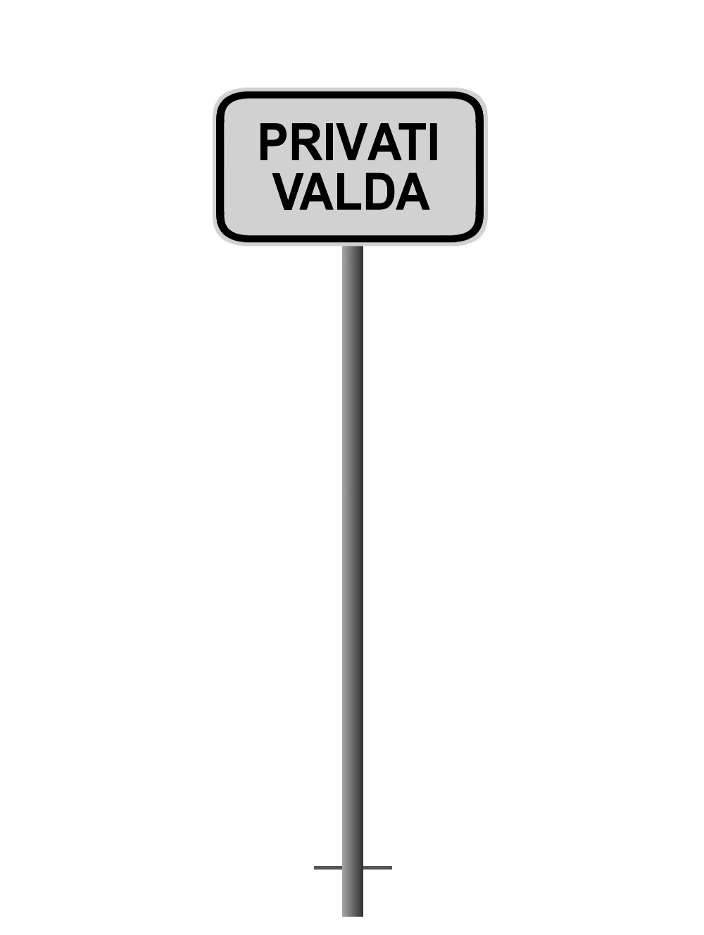 Įbetonuojamas Ženklas "Privati Valda"