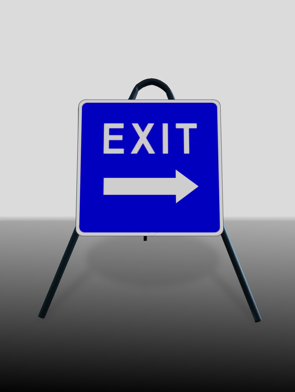 Pastatomas Trikojis Kelio Ženklas - "EXIT" dešinė
