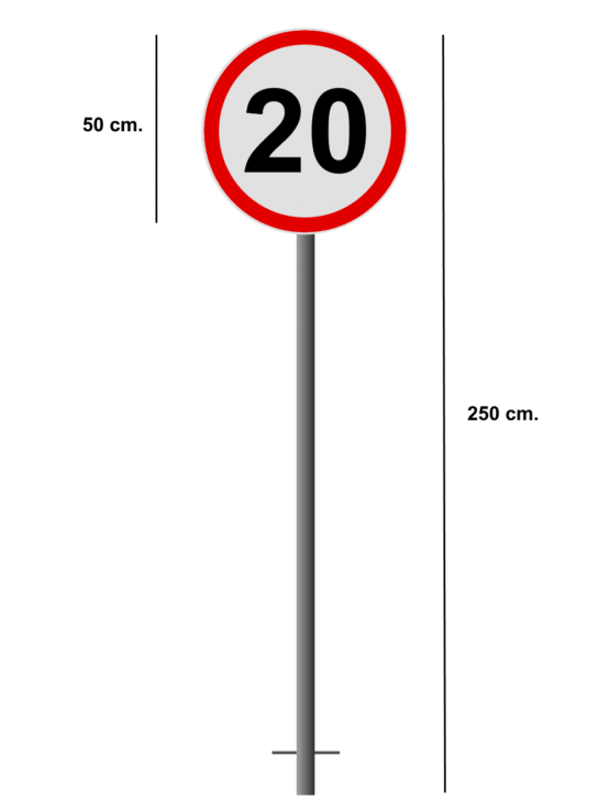 Įbetonuojamas Ženklas "Greitis"