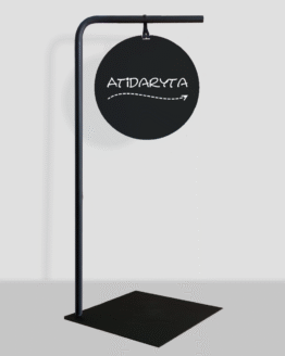 Pastatomas Ženklas Informacinis Stendas "ATIDARYTA"