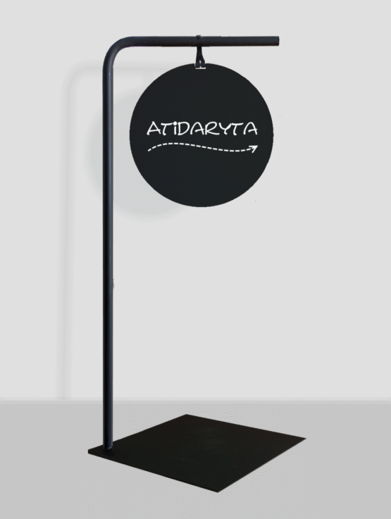 Pastatomas Ženklas Informacinis Stendas "ATIDARYTA"