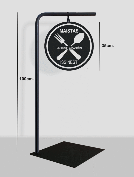 Pastatomas Ženklas Informacinis Stendas "Maistas Išsinešti"