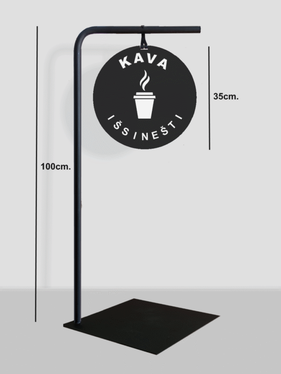 Pastatomas Ženklas Informacinis Stendas "KAVA Išsinešti"