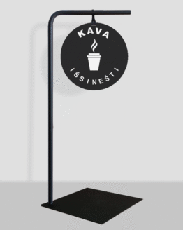 Pastatomas Ženklas Informacinis Stendas "KAVA Išsinešti"