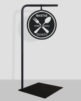 Pastatomas Ženklas Informacinis Stendas "Maistas Išsinešti"