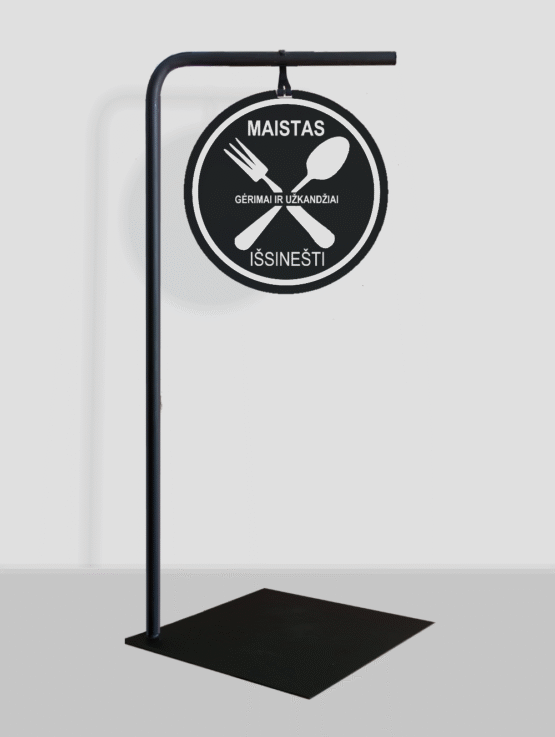 Pastatomas Ženklas Informacinis Stendas "Maistas Išsinešti"