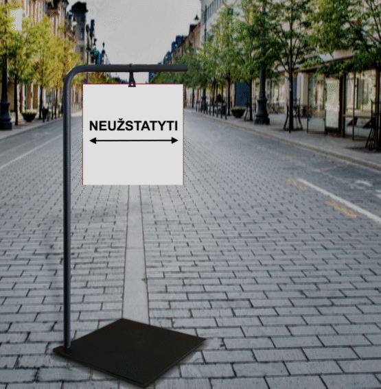 Pastatomas Ženklas Informacinis Stendas "Neužstatyti"