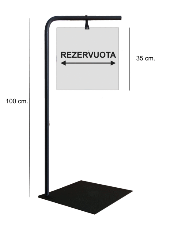 Pastatomas Ženklas Informacinis Stendas "REZERVUOTA"