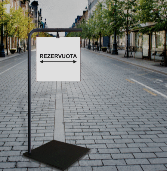 Pastatomas Ženklas Informacinis Stendas "REZERVUOTA"