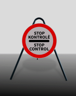 Pastatomas Trikojis Kelio Ženklas - "Stop Kontrolė"