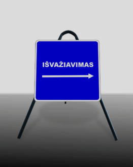Pastatomas Trikojis Kelio Ženklas - "Išvažiavimas" dešinė