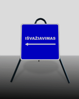 Pastatomas Trikojis Kelio Ženklas - "Išvažiavimas" kairė