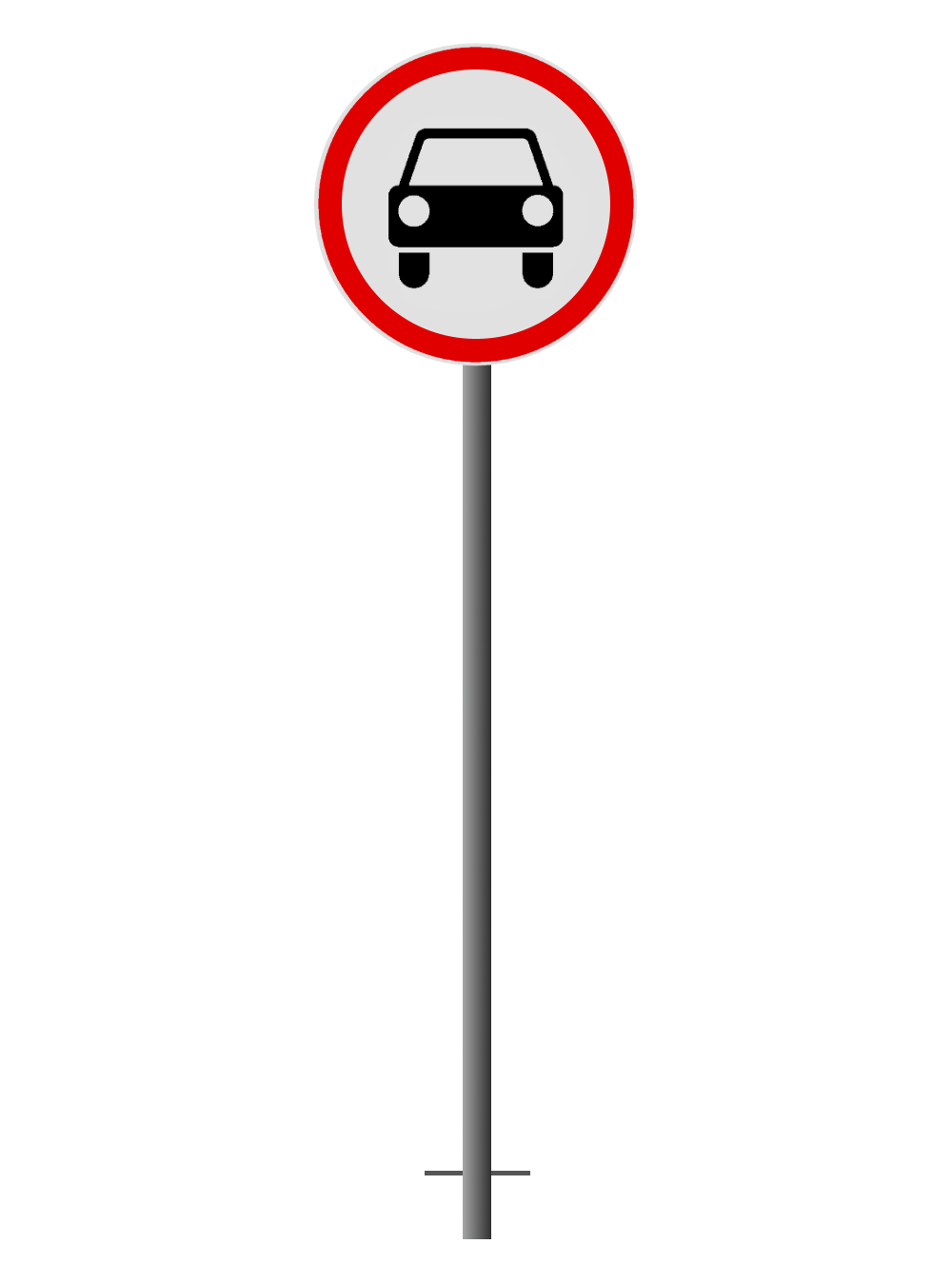 Įbetonuojamas Ženklas "Motorinių Transporto Priemonių Eismas Draudžiamas"