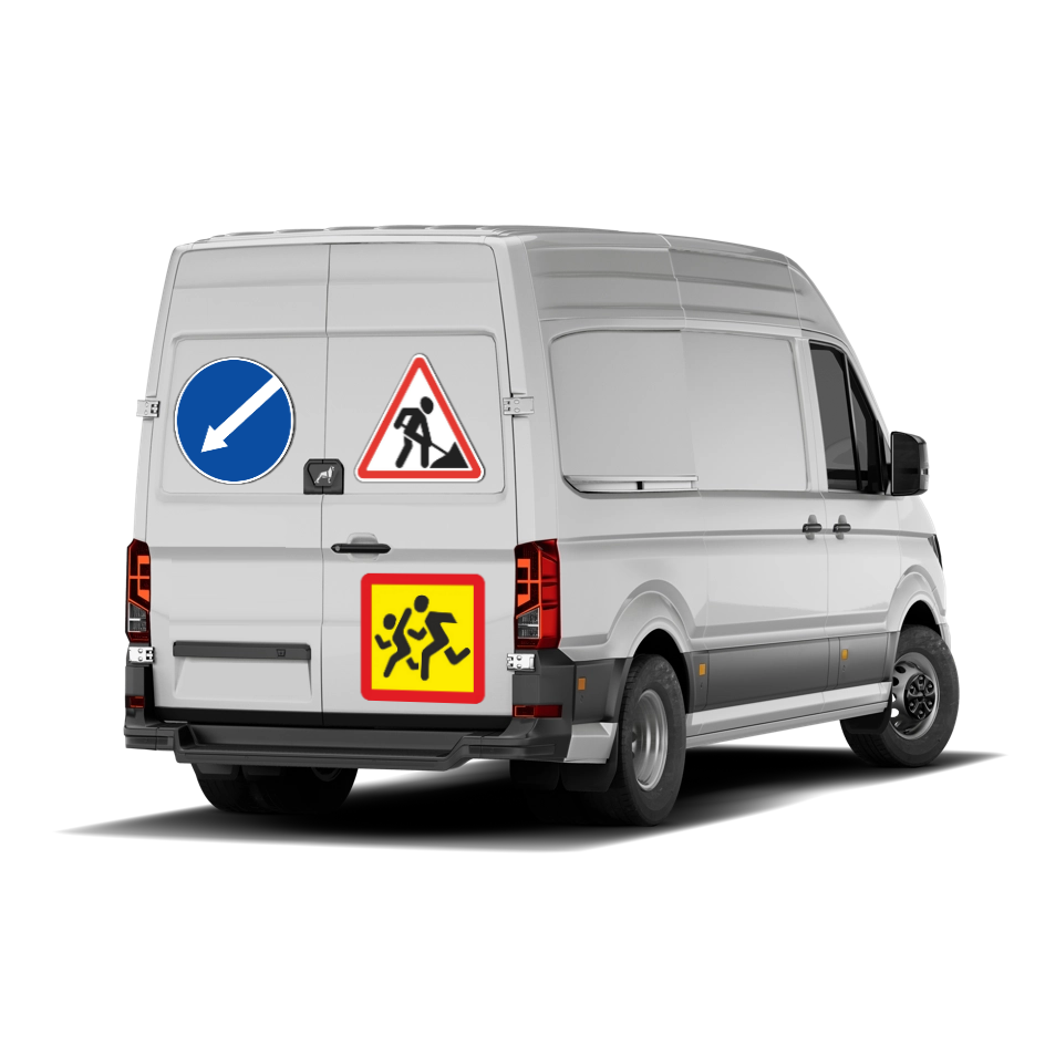 Magnetiniai, šviesą atspindintys, atšvaitiniai ženklai: Rodyklė, Kelio Darbai, Vaikai