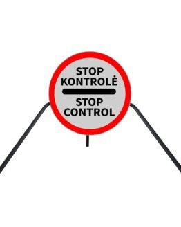 Stabilus Sulenkiamas Ženklas "Stop Kontrolė"