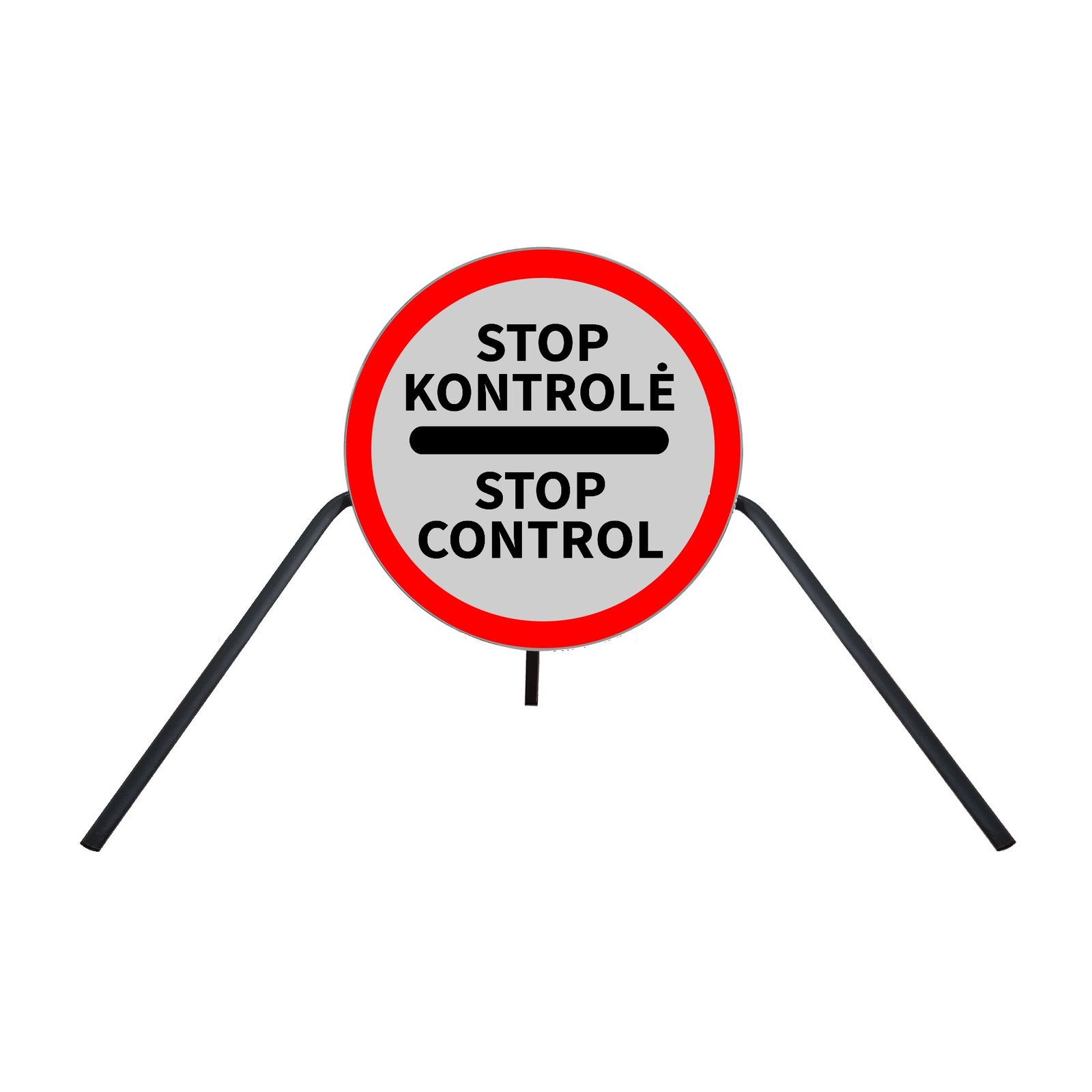 Stabilus Sulenkiamas Ženklas "Stop Kontrolė"