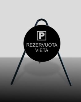 Pastatomas sulankstomas trikojis ženklas "Rezervuota Vieta"