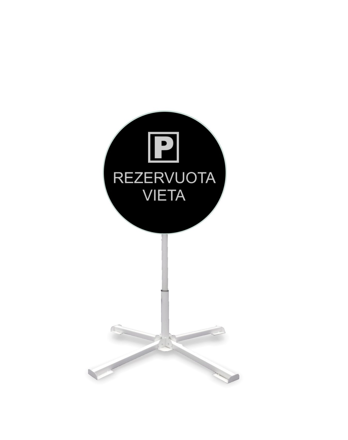 Pastatomas sulankstomas trikojis ženklas "Rezervuota Vieta" Pastatomas sulankstomas trikojis ženklas "Rezervuota Vieta"