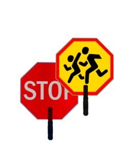 Rankinis dvipusis ženklas Krivulė "STOP-VAIKAI"