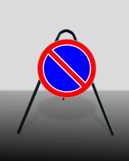 Pastatomas Trikojis Kelio Ženklas - "Stovėti Draudžiama"