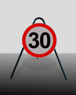 Trikojis sulankstomas kelio ženklas "Greitis 30"