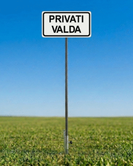 įkalamas ženklas Privati Valda 200cm.