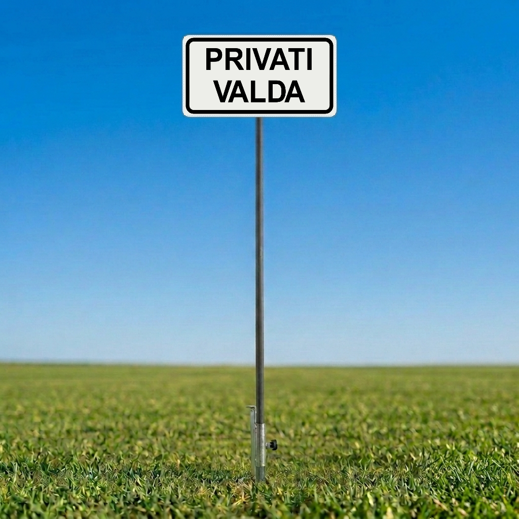 įkalamas ženklas Privati Valda 200cm.