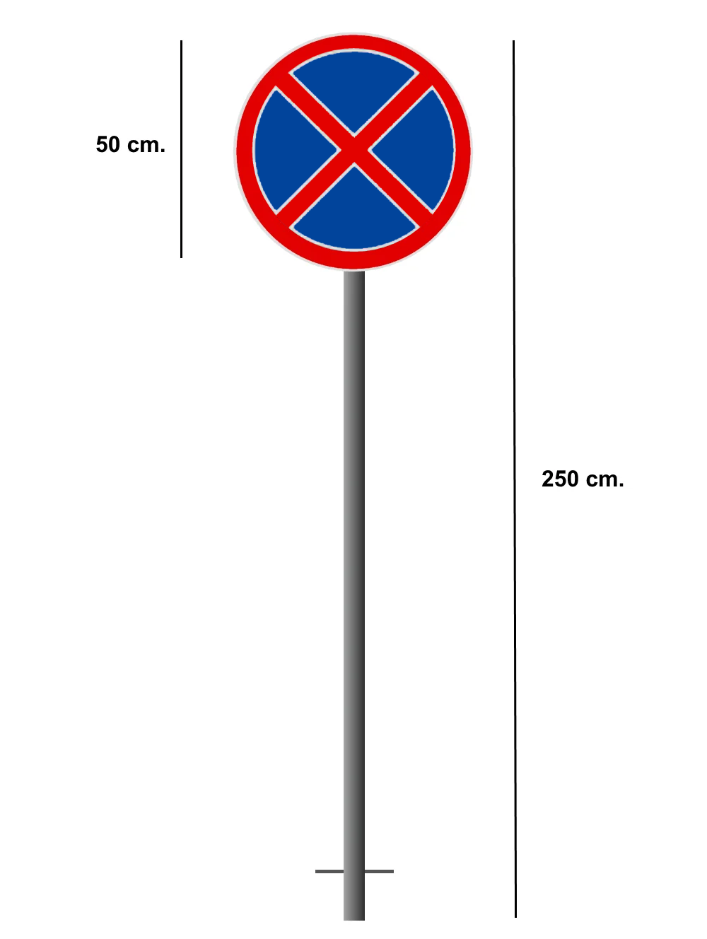 Įbetonuojamas Ženklas "Sustoti ir stovėti draudžiama"